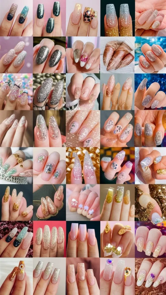 30+ Images of Cute Glitter Nail Ideas