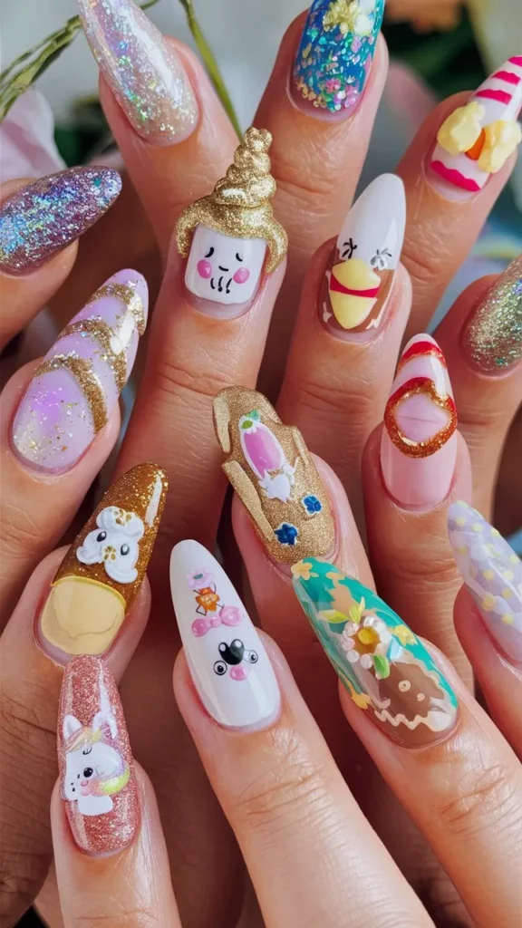 30+ Images of Cute Glitter Nail Ideas