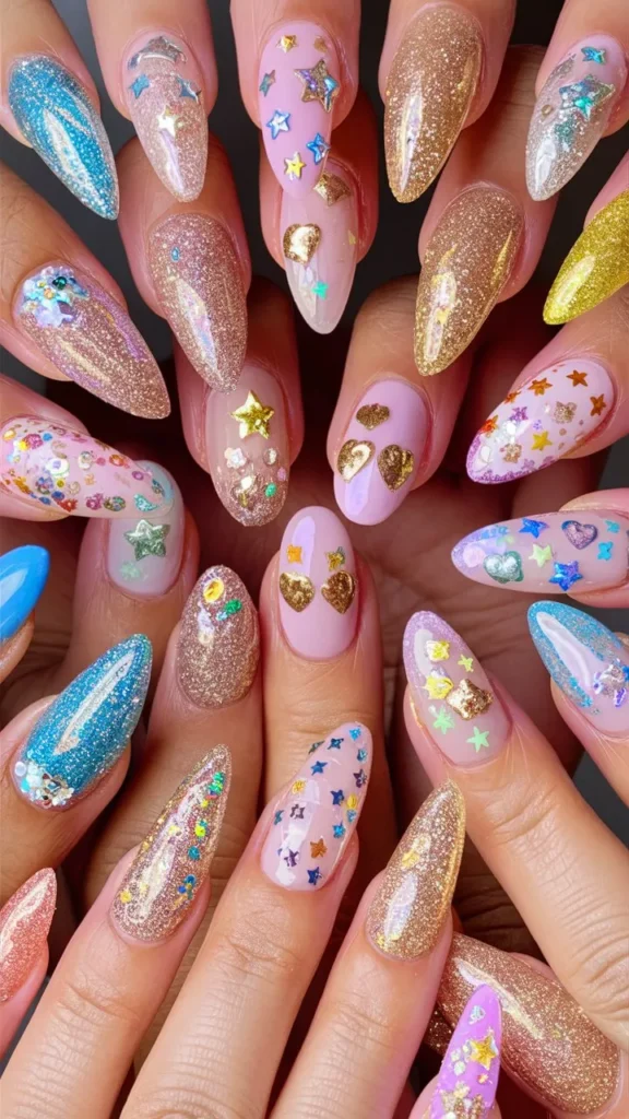 30+ Images of Cute Glitter Nail Ideas