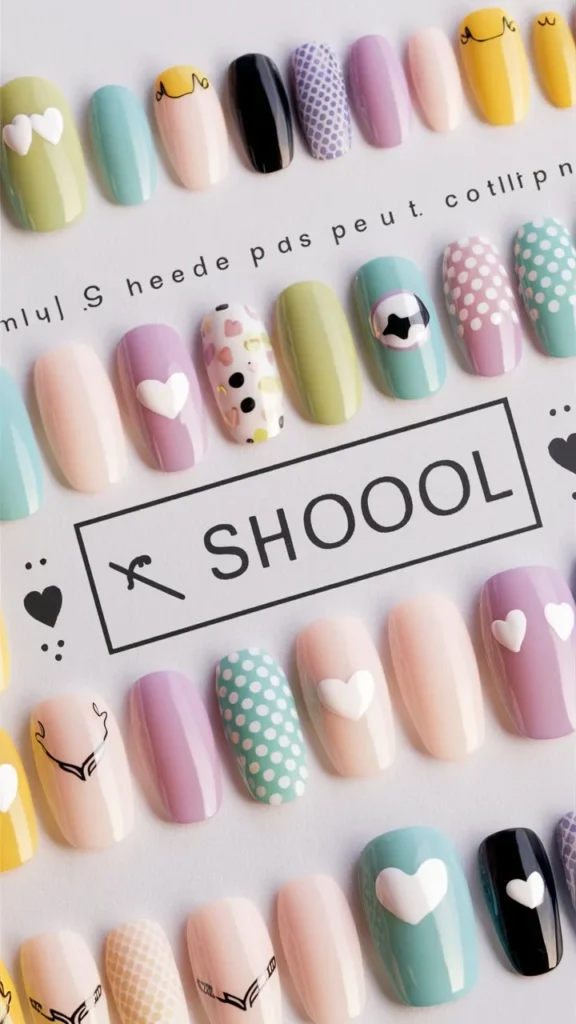 30+ Images of Cute Nail Ideas for School