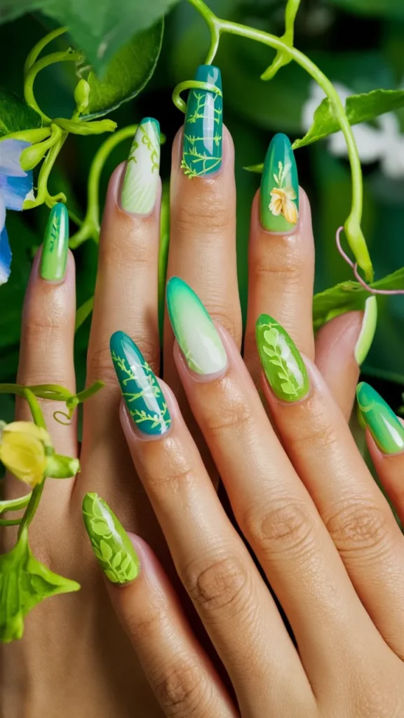 30+ Images of Cute Green Nail Ideas