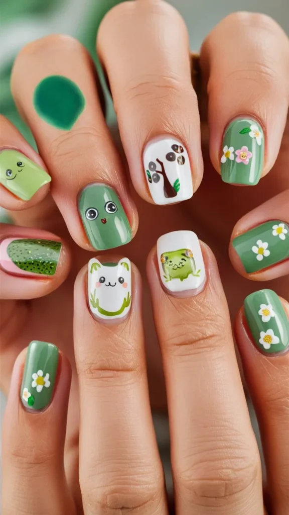 30+ Images of Cute Green Nail Ideas