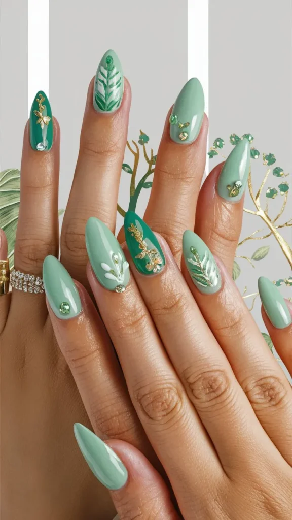 30+ Images of Cute Green Nail Ideas