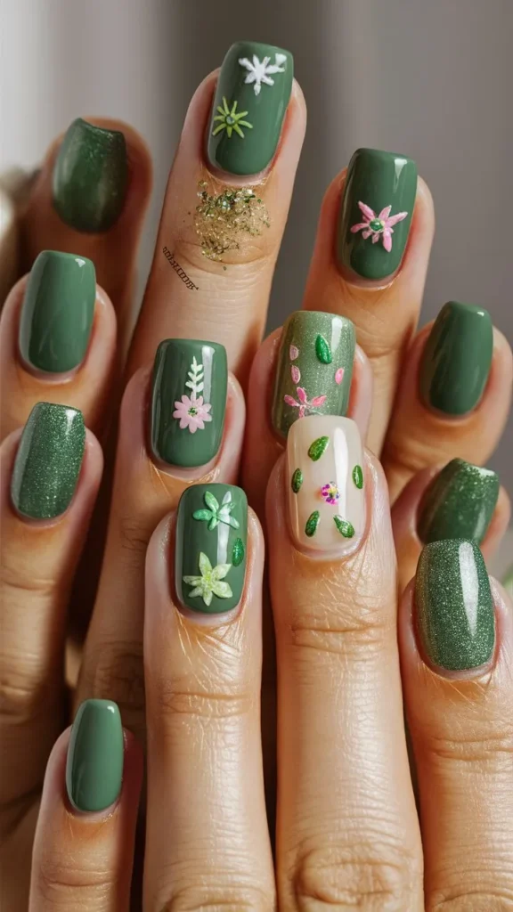 30+ Images of Cute Green Nail Ideas