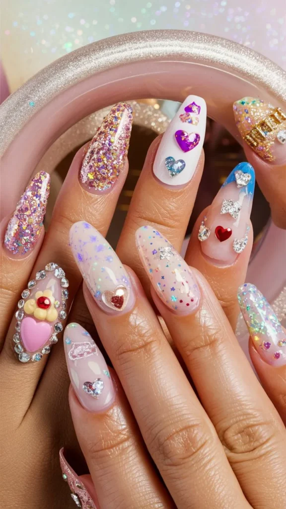 30+ Images of Cute Glitter Nail Ideas