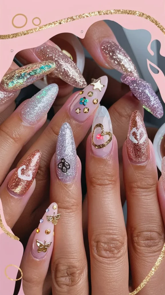 30+ Images of Cute Glitter Nail Ideas