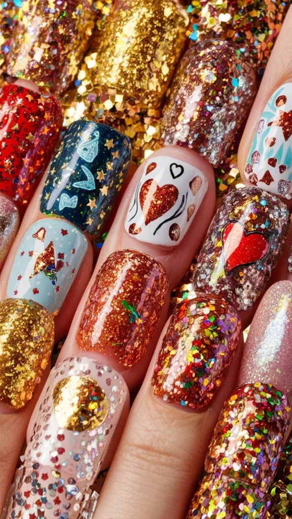 30+ Images of Cute Glitter Nail Ideas