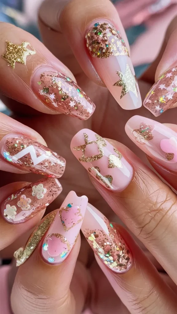 30+ Images of Cute Glitter Nail Ideas