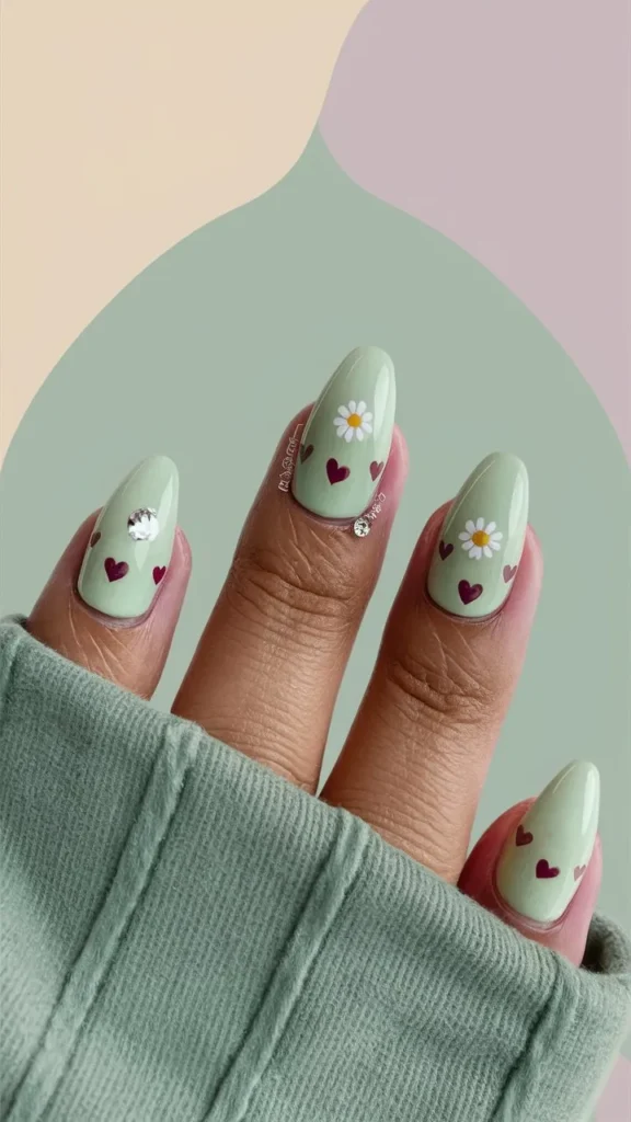 30+ Images of Cute Green Nail Ideas