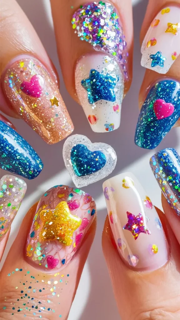 30+ Images of Cute Glitter Nail Ideas