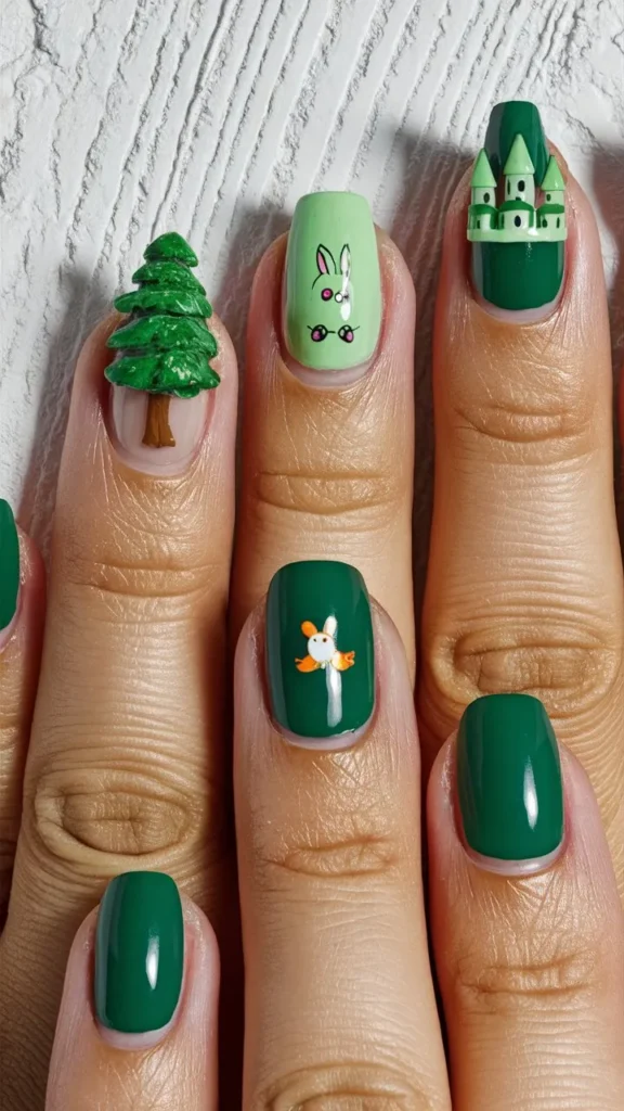 30+ Images of Cute Green Nail Ideas