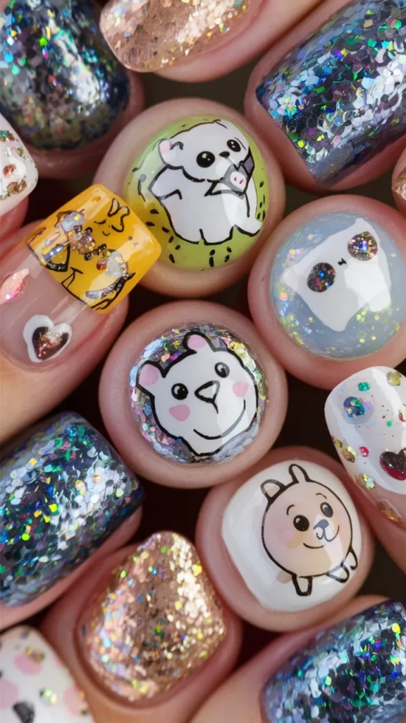 30+ Images of Cute Glitter Nail Ideas