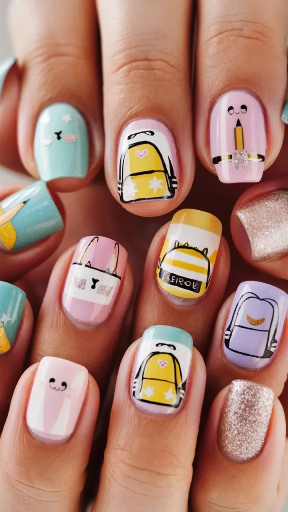 30+ Images of Cute Nail Ideas for School