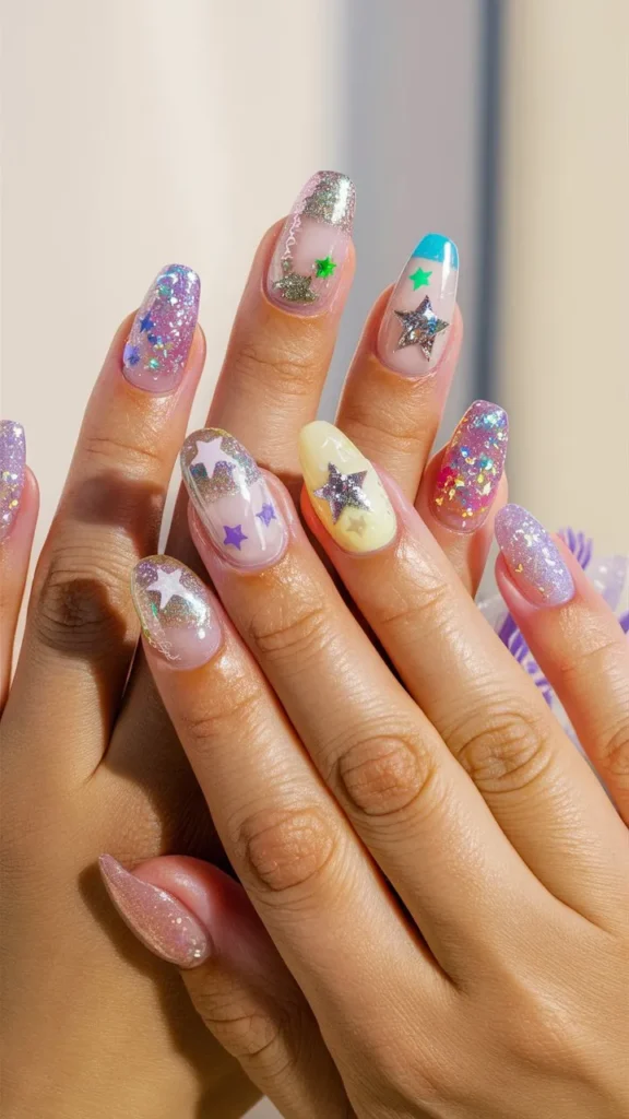 30+ Images of Cute Glitter Nail Ideas