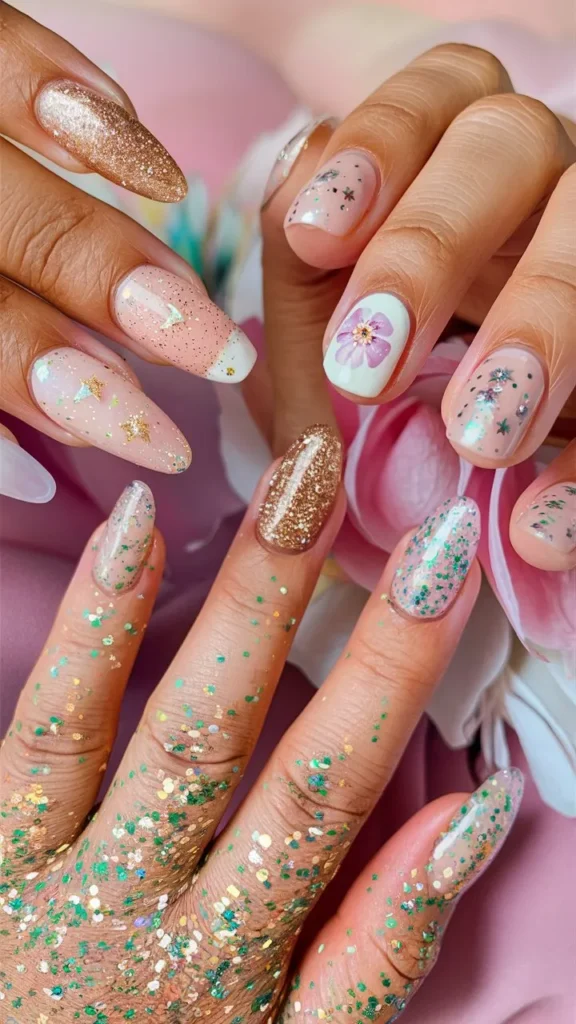 30+ Images of Cute Glitter Nail Ideas