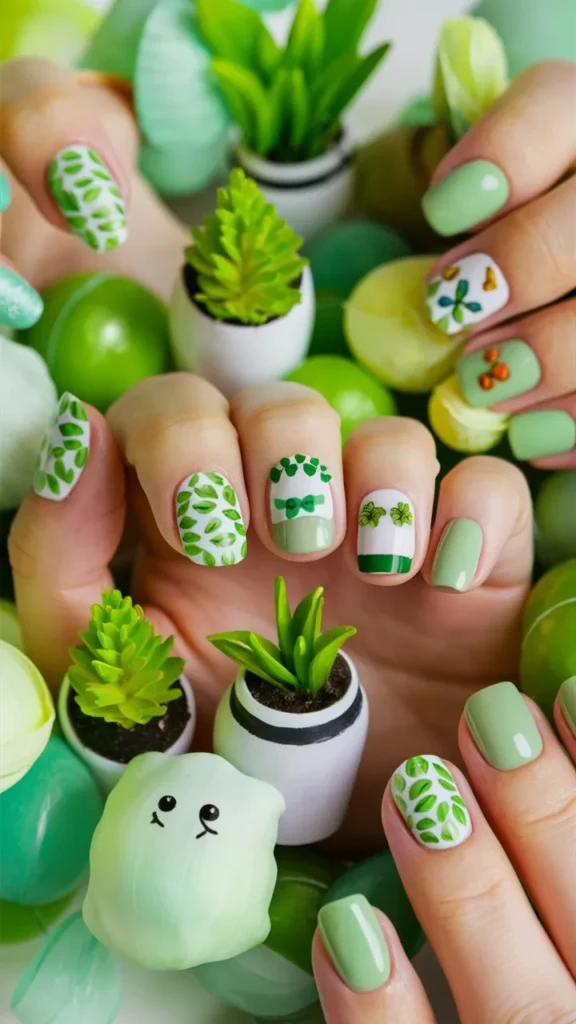 30+ Images of Cute Green Nail Ideas