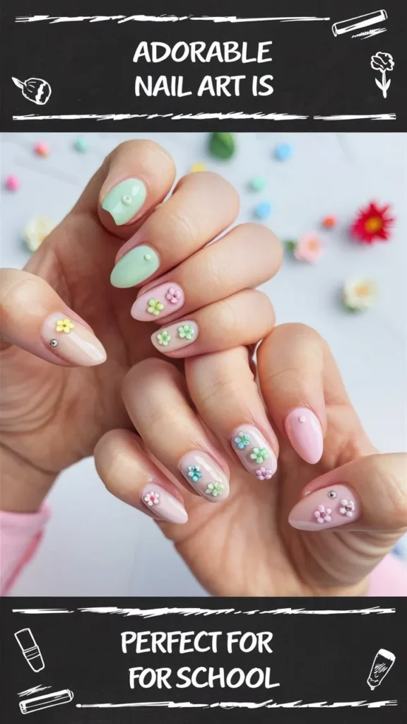 30+ Images of Cute Nail Ideas for School