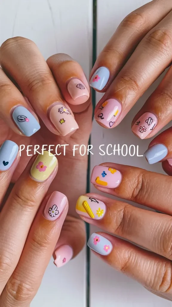 30+ Images of Cute Nail Ideas for School