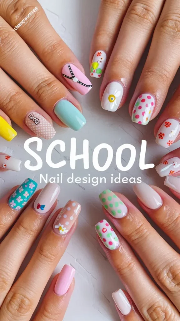 30+ Images of Cute Nail Ideas for School