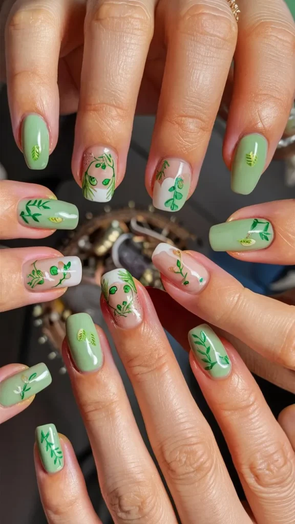 30+ Images of Cute Green Nail Ideas