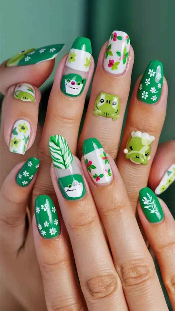 30+ Images of Cute Green Nail Ideas