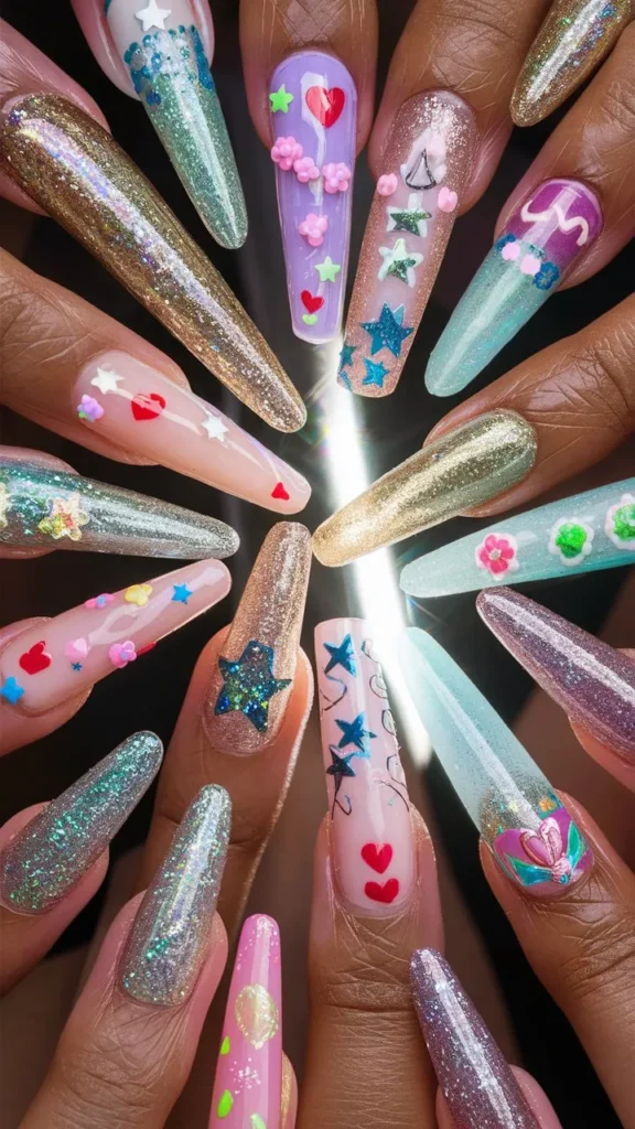 30+ Images of Cute Glitter Nail Ideas