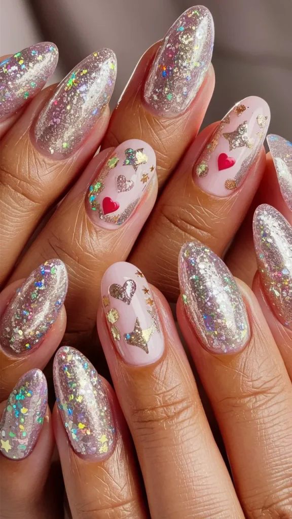 30+ Images of Cute Glitter Nail Ideas