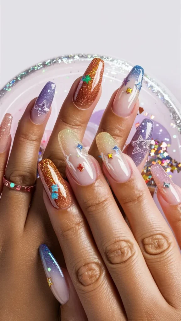 30+ Images of Cute Glitter Nail Ideas