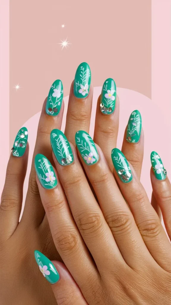 30+ Images of Cute Green Nail Ideas