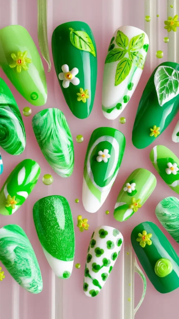 30+ Images of Cute Green Nail Ideas