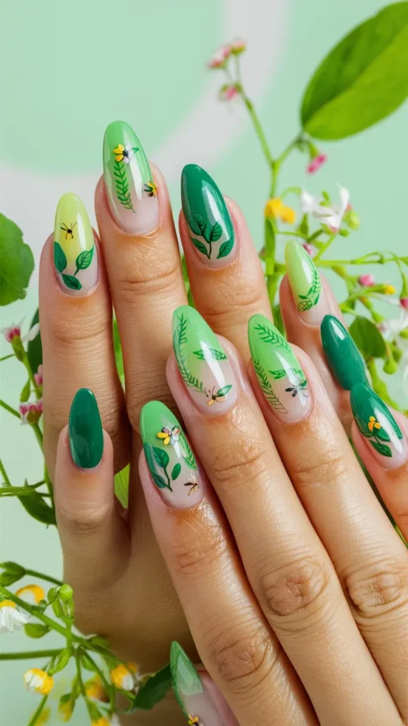 30+ Images of Cute Green Nail Ideas