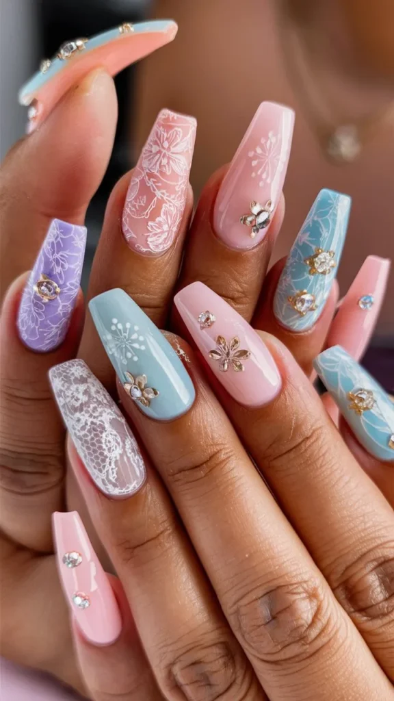 30+ Images of Cute Medium Acrylic Nails Coffin Ideas