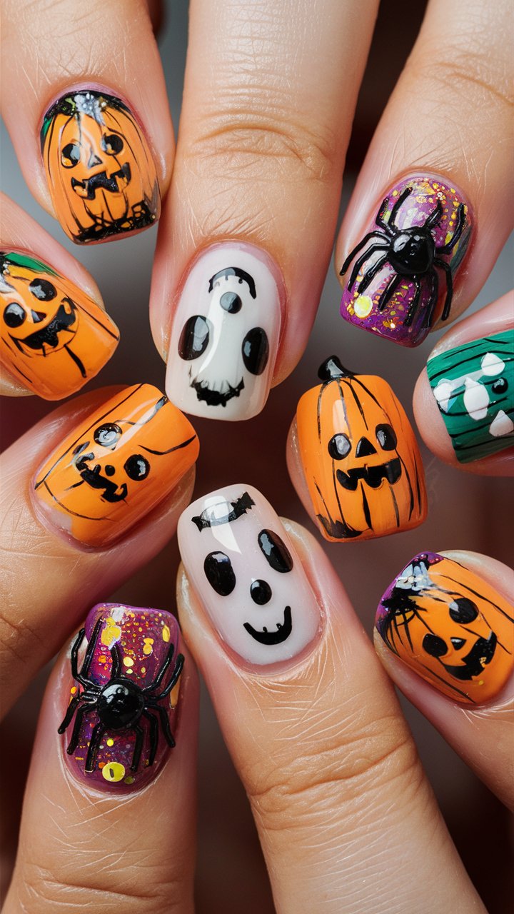 30+ Images of Cute Halloween Nails Ideas to Spook Up Your Style