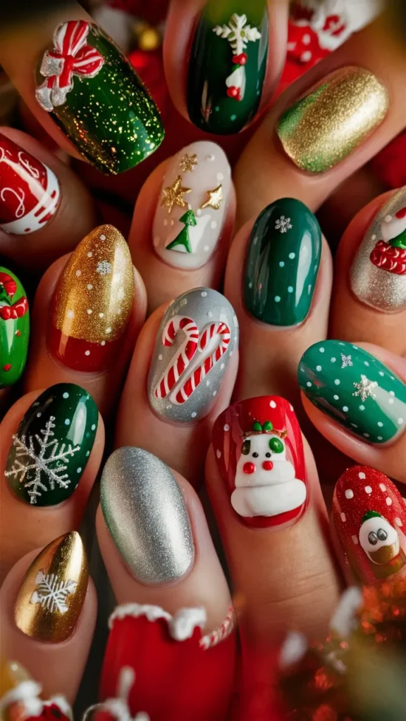 30+ Images of Cute Holiday Nail Ideas to Get You Festive