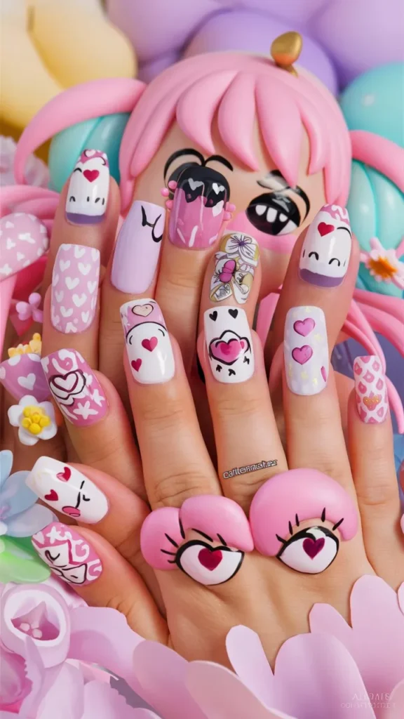 30+ Images of Cute Kuromi Nails Ideas for Every Kawaii Lover