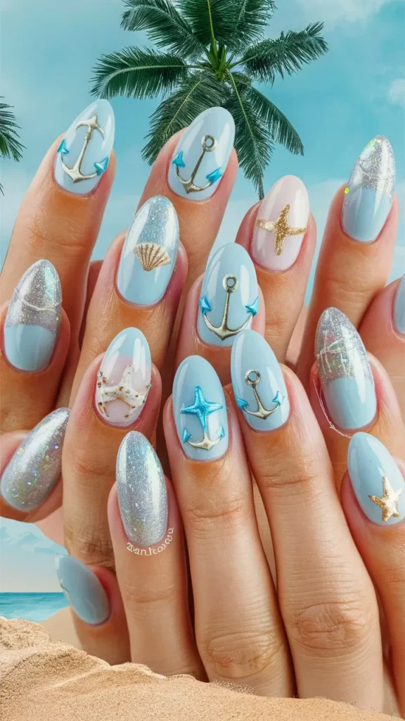 30+ Images of Cute Light Blue Nails Ideas for Every Style