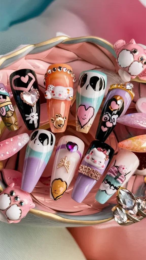 30+ Images of Cute Kuromi Nails Ideas for Every Kawaii Lover