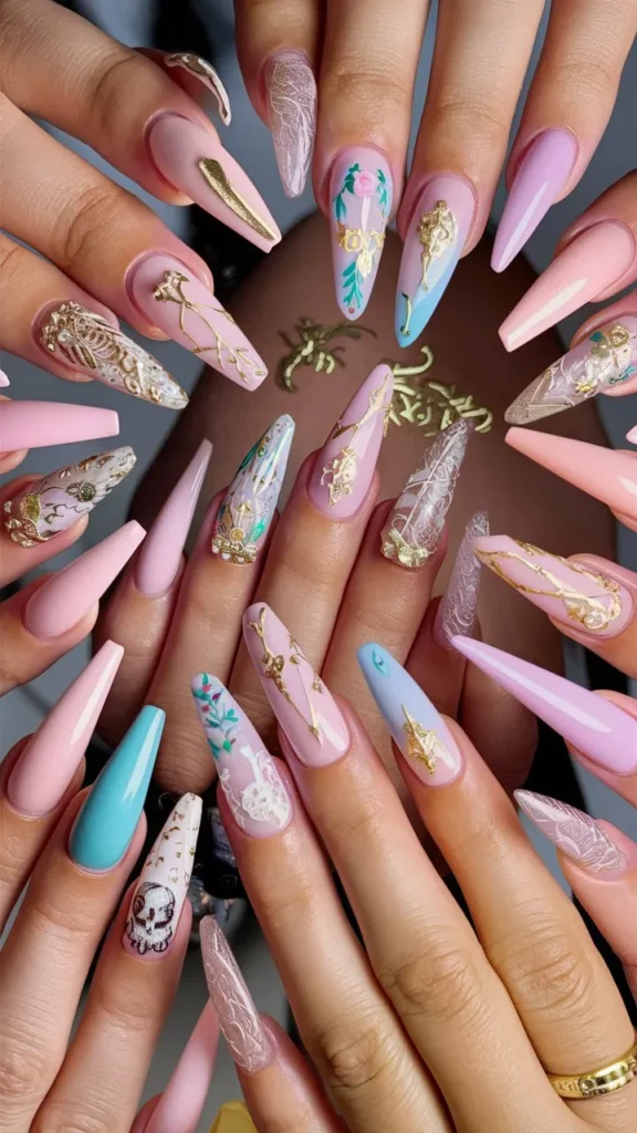 30+ Images of Cute Medium Acrylic Nails Coffin Ideas