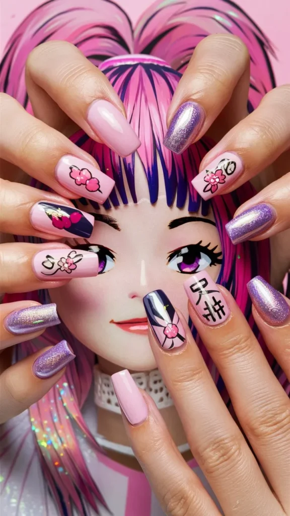 30+ Images of Cute Kuromi Nails Ideas for Every Kawaii Lover