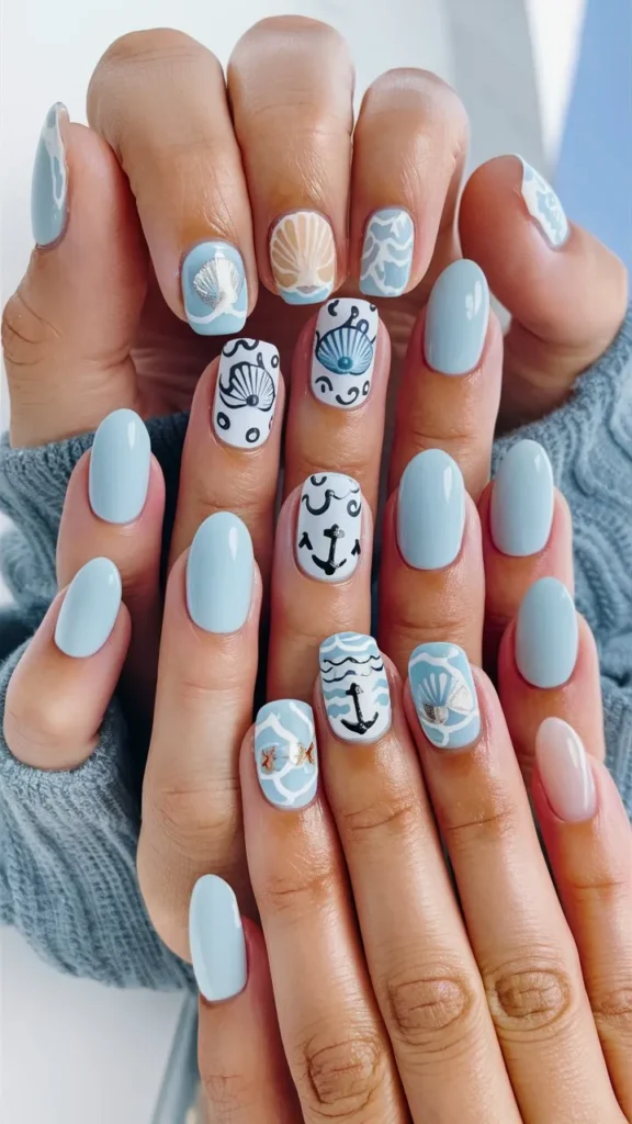 30+ Images of Cute Light Blue Nails Ideas for Every Style