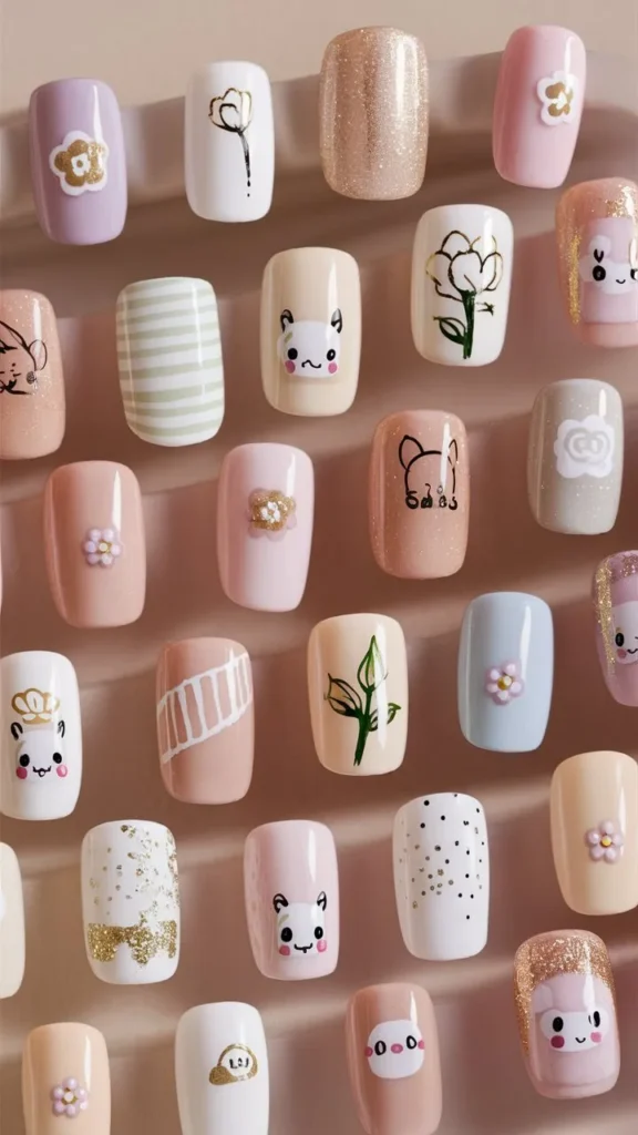 30+ Images of Cute Simple Korean Short Nails Ideas