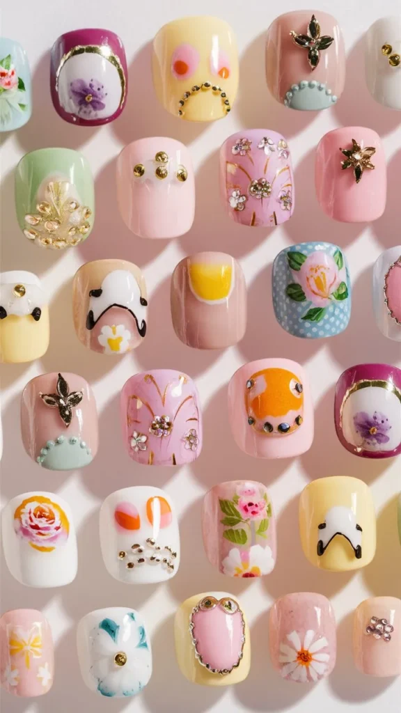 30+ Images of Cute Simple Korean Short Nails Ideas