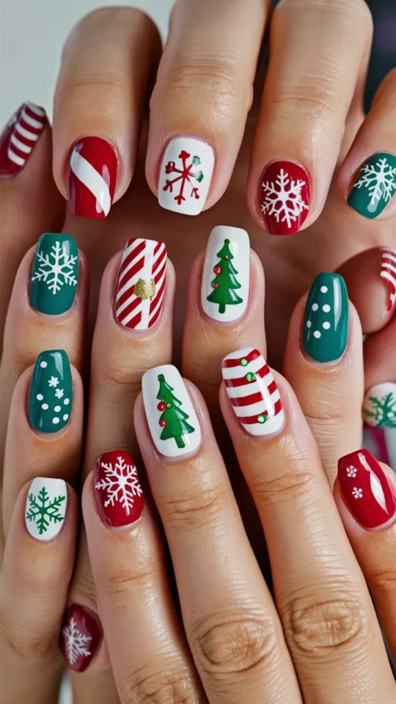 30+ Images of Cute Holiday Nail Ideas to Get You Festive