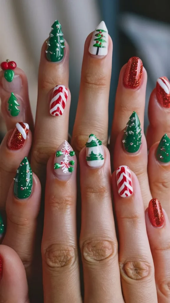 30+ Images of Cute Holiday Nail Ideas to Get You Festive