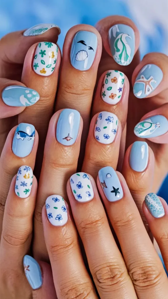 30+ Images of Cute Light Blue Nails Ideas for Every Style