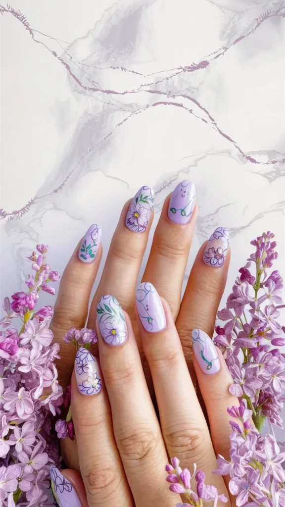 30+ Images of Cute Nails Ideas in Lilac