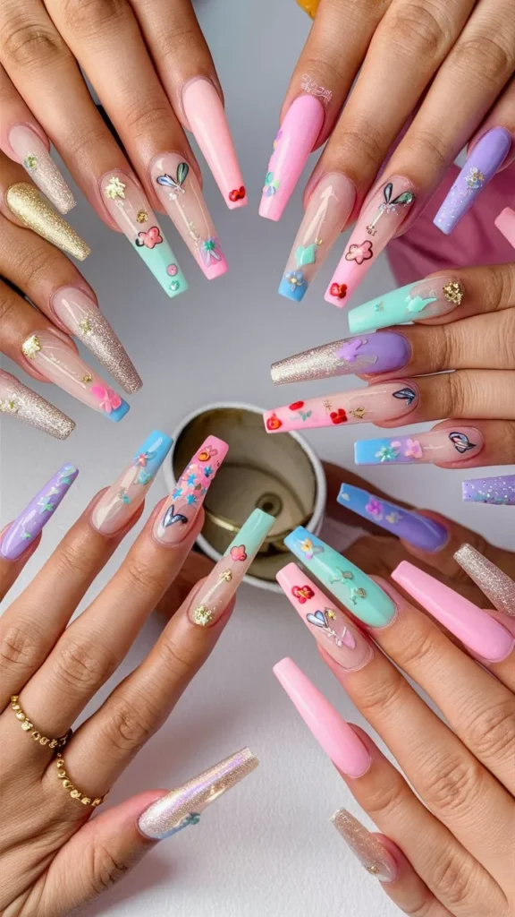 30+ Images of Acrylic Nails Ideas Long and Cute