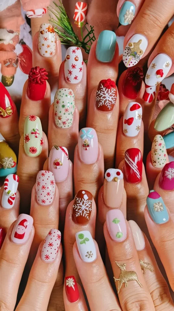 30+ Images of Cute Holiday Nail Ideas to Get You Festive