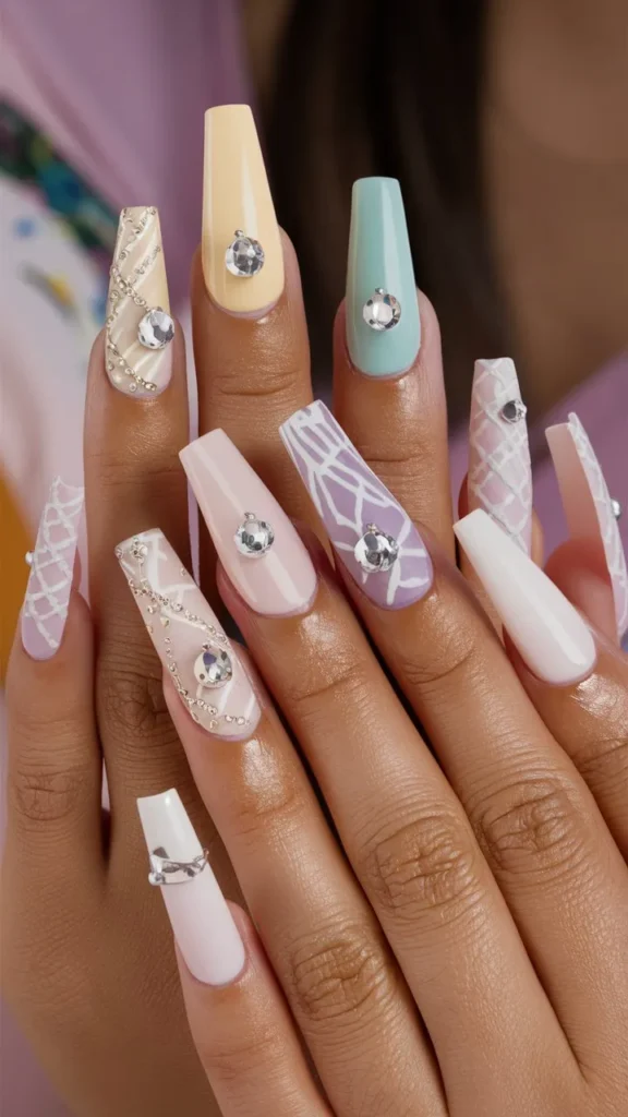 30+ Images of Cute Medium Acrylic Nails Coffin Ideas