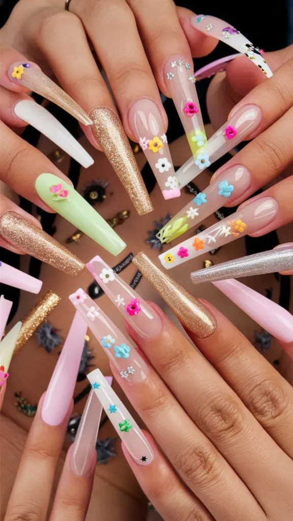 30+ Images of Acrylic Nails Ideas Long and Cute